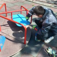Покраска детской площадки